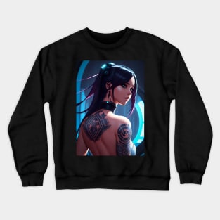 Cyberpunk girl Crewneck Sweatshirt